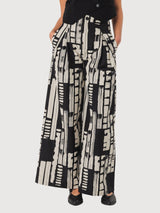 Trouser Basabe Black/White Woman | Skfk