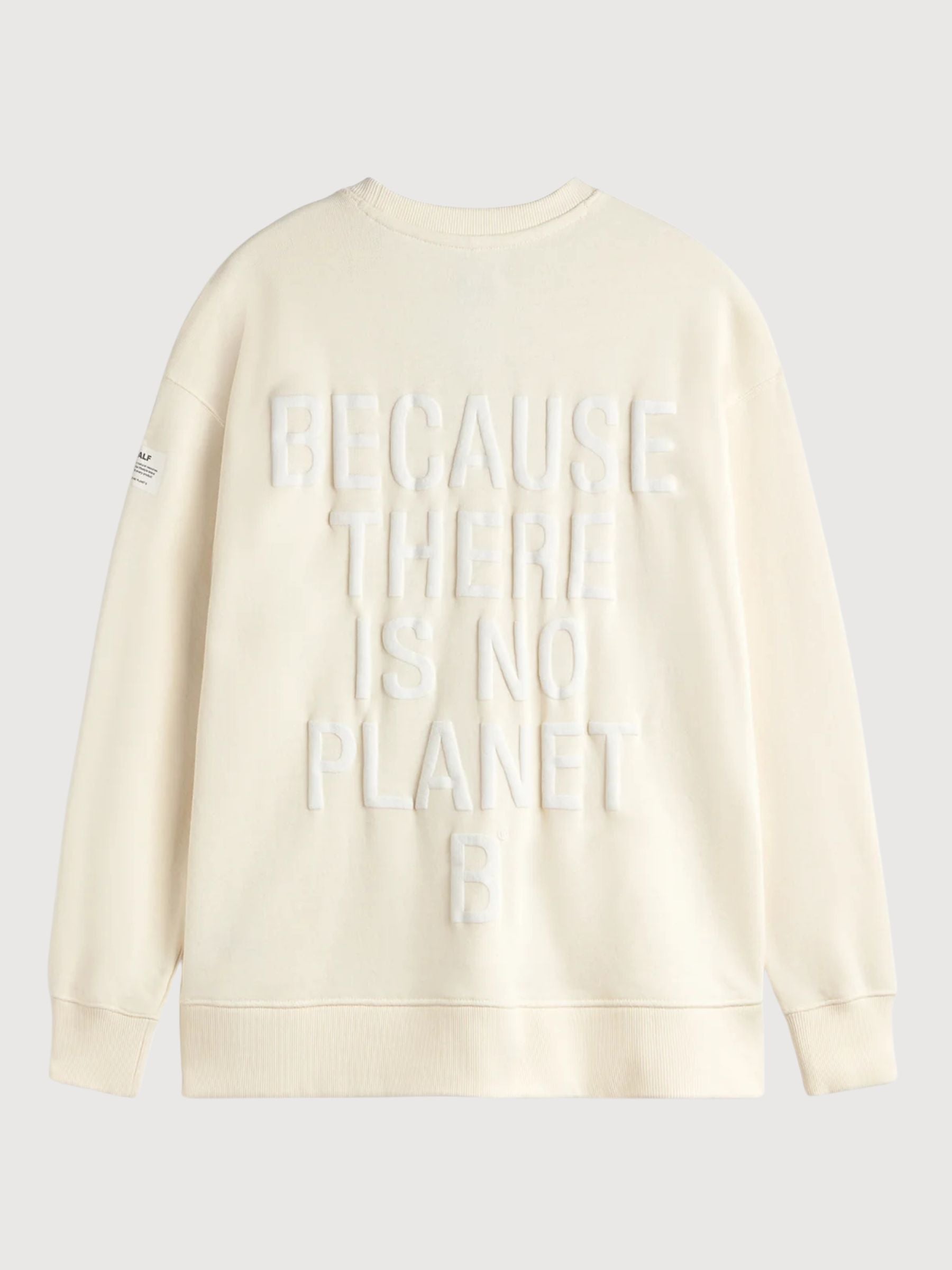 Sweatshirt Storm Woman Ecru Cotton | Ecoalf