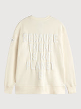 Sweatshirt Storm Woman Ecru Cotton | Ecoalf