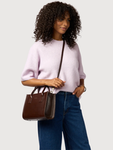 Jackie Midi Pelle classica color cioccolato | O MY BAG