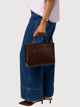 Jackie Midi Pelle classica color cioccolato | O MY BAG
