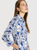 Dress Midi Tencel Print Bloom Lapis | Lanius