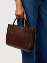 Jackie Midi Pelle classica color cioccolato | O MY BAG
