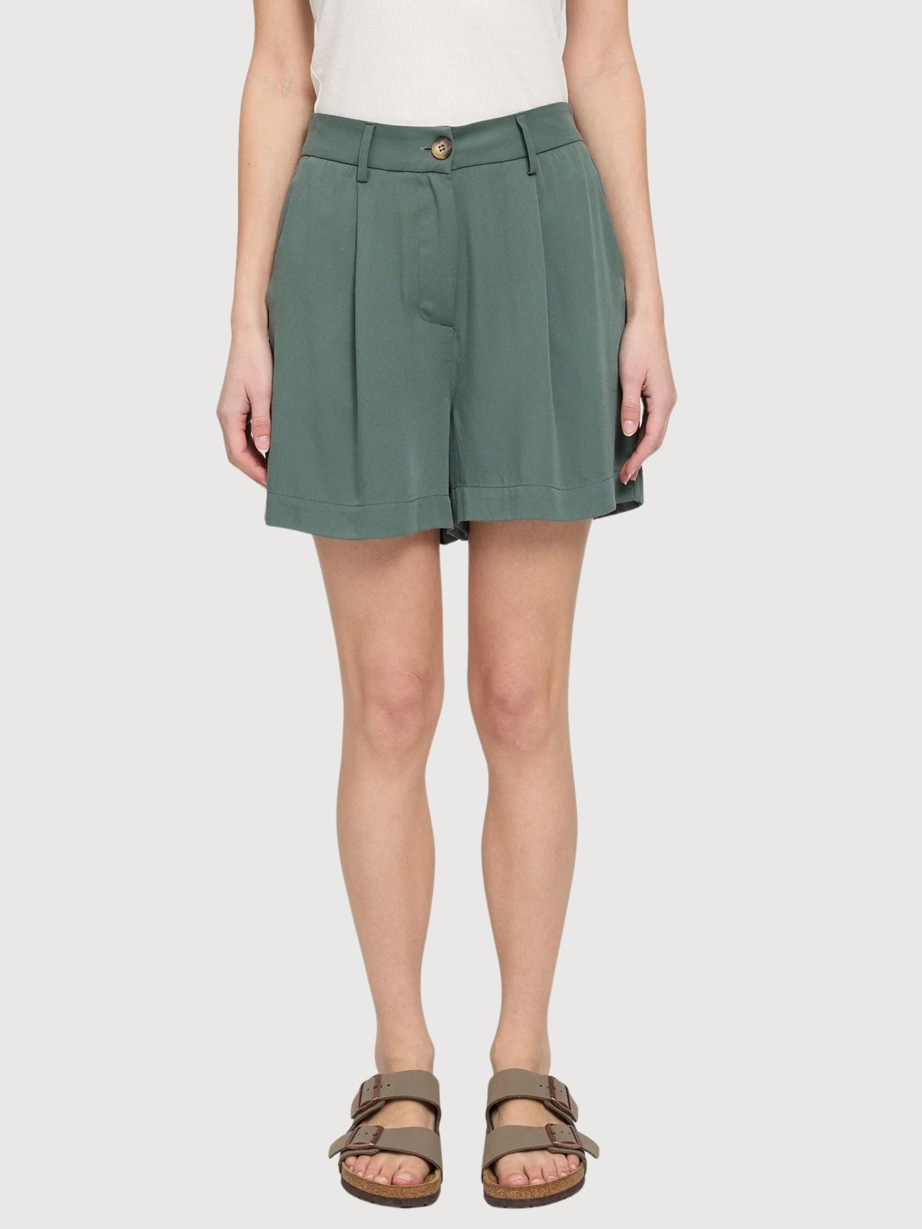 Pantaloncini in viscosa plissettata da donna | Mazine