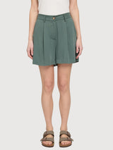 Pantaloncini in viscosa plissettata da donna | Mazine