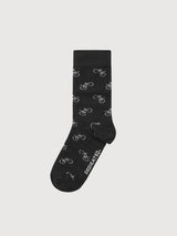 Socks Sigtuna Bike Pattern Black | Dedicated