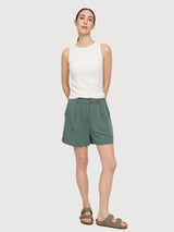 Pantaloncini in viscosa plissettata da donna | Mazine