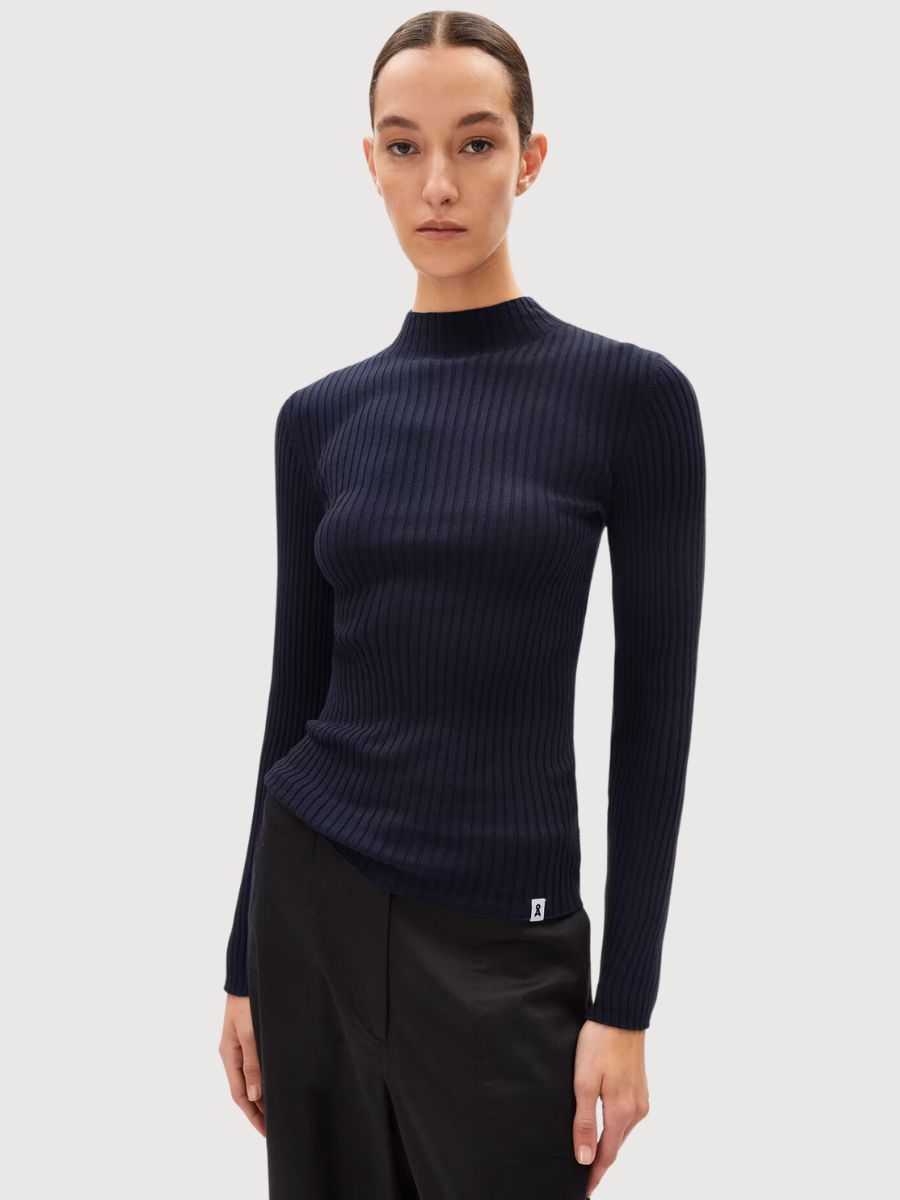 Alaania Pullover Blau Bio Baumwolle Damen | Armedangels