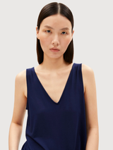 Top V-neck Jersey Tinted Navy | Armedangels