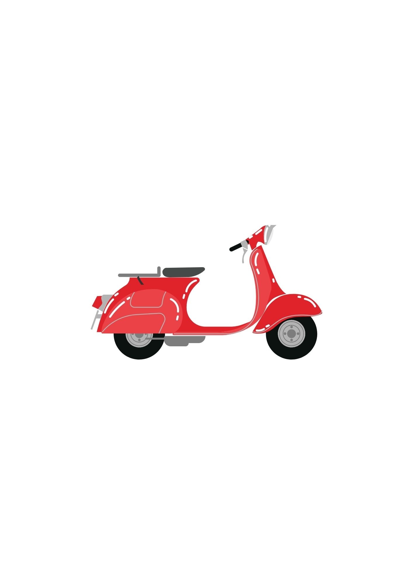 Daniel T-shirt with Red Scooter Print | Re-bello