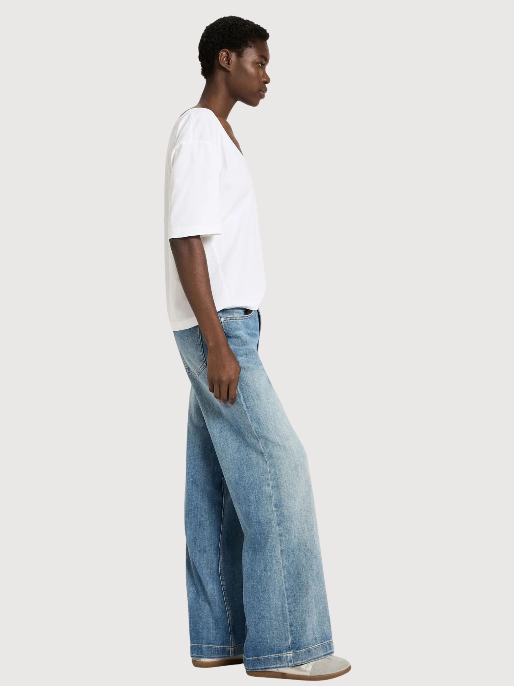 Jeans Marlene Stonewash Blue Gots Cotton | Lanius