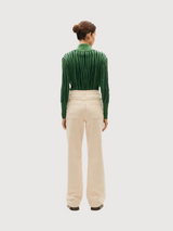 Ivory Theresa Beige Woman Trousers | Thinking Mu