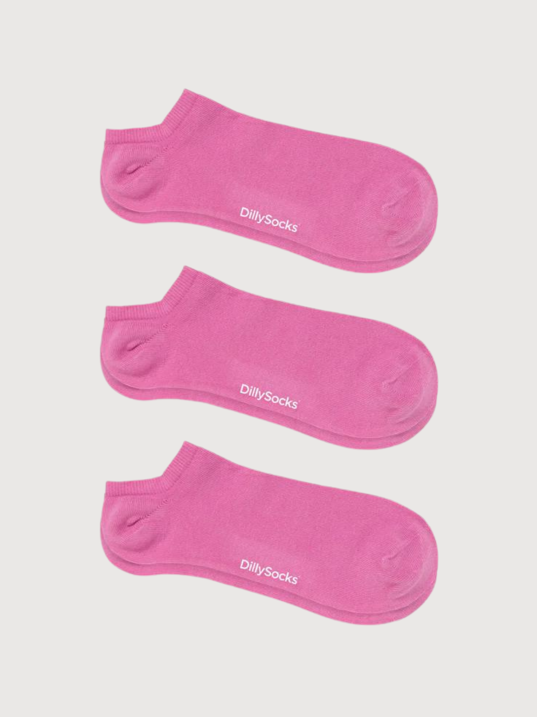 Short Socks Splash Pink 3-Pack Organic Cotton | DillySocks