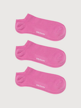 Short Socks Splash Pink 3-Pack Organic Cotton | DillySocks