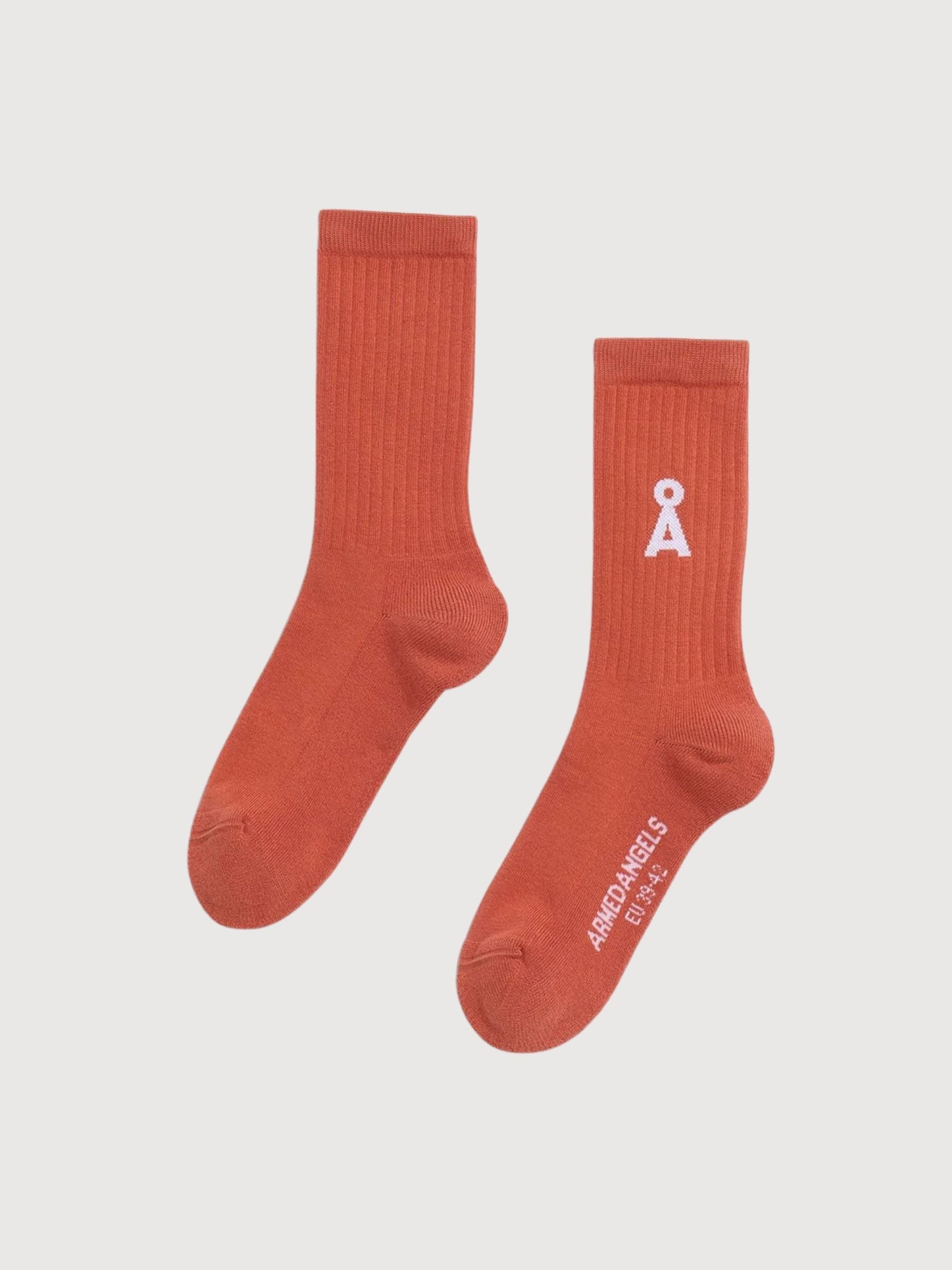 SAAMUS BOLD SOCKS W TABASCO RED | Armedangels