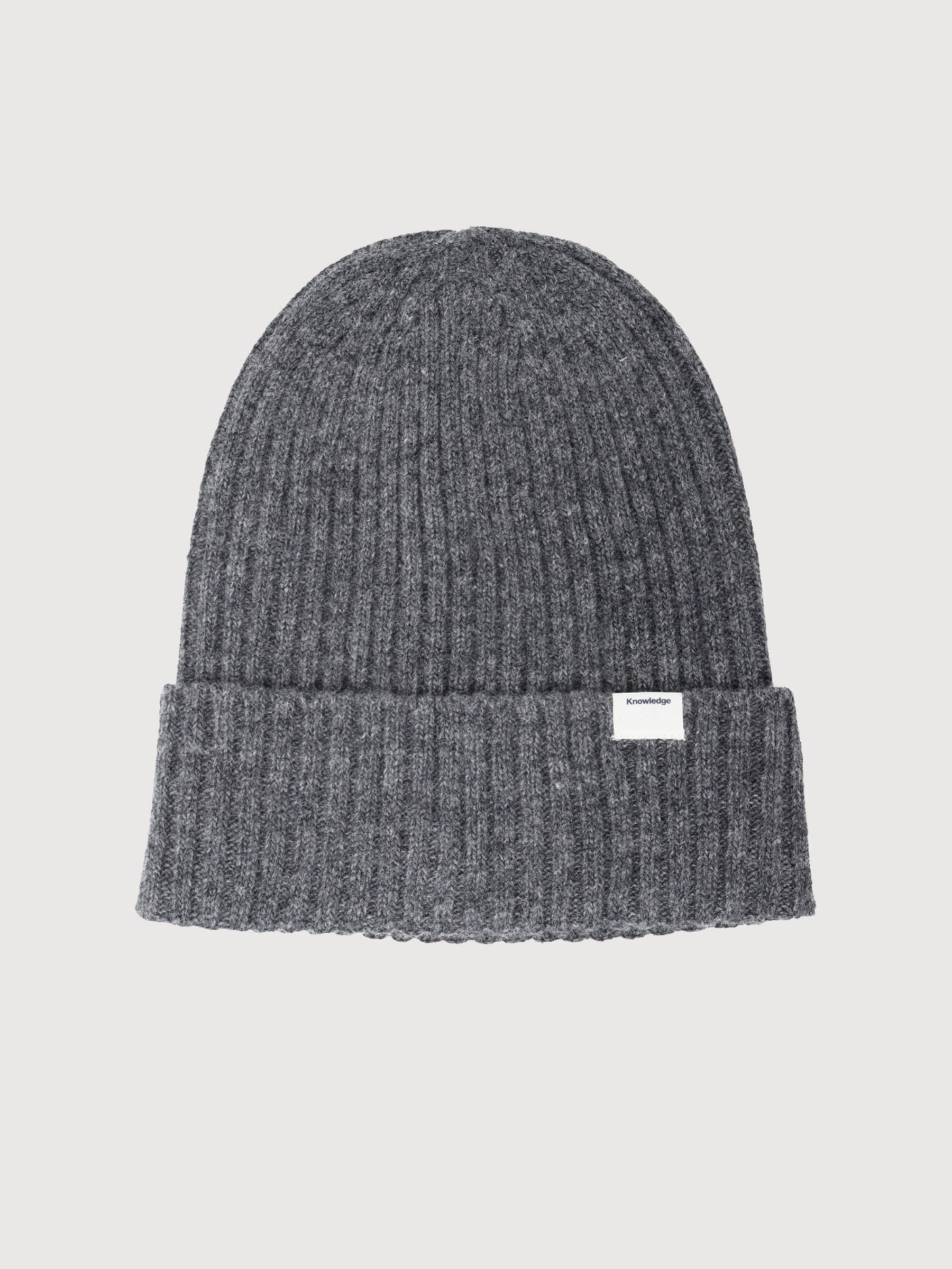 Beanie Rib Grey Melange | Knowledge Cotton Apparel