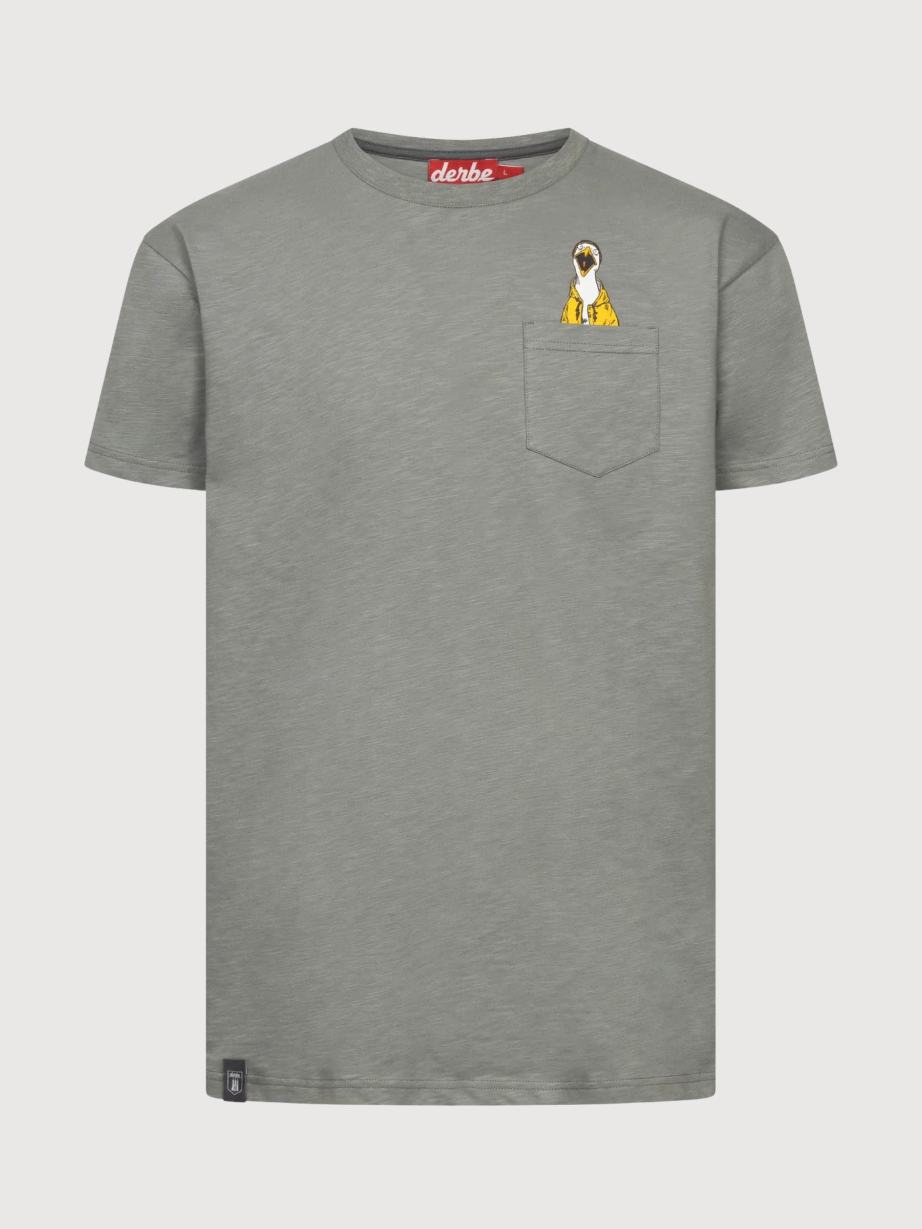 T-Shirt Schreimoewe Pocket Neutral Grey | Derbe