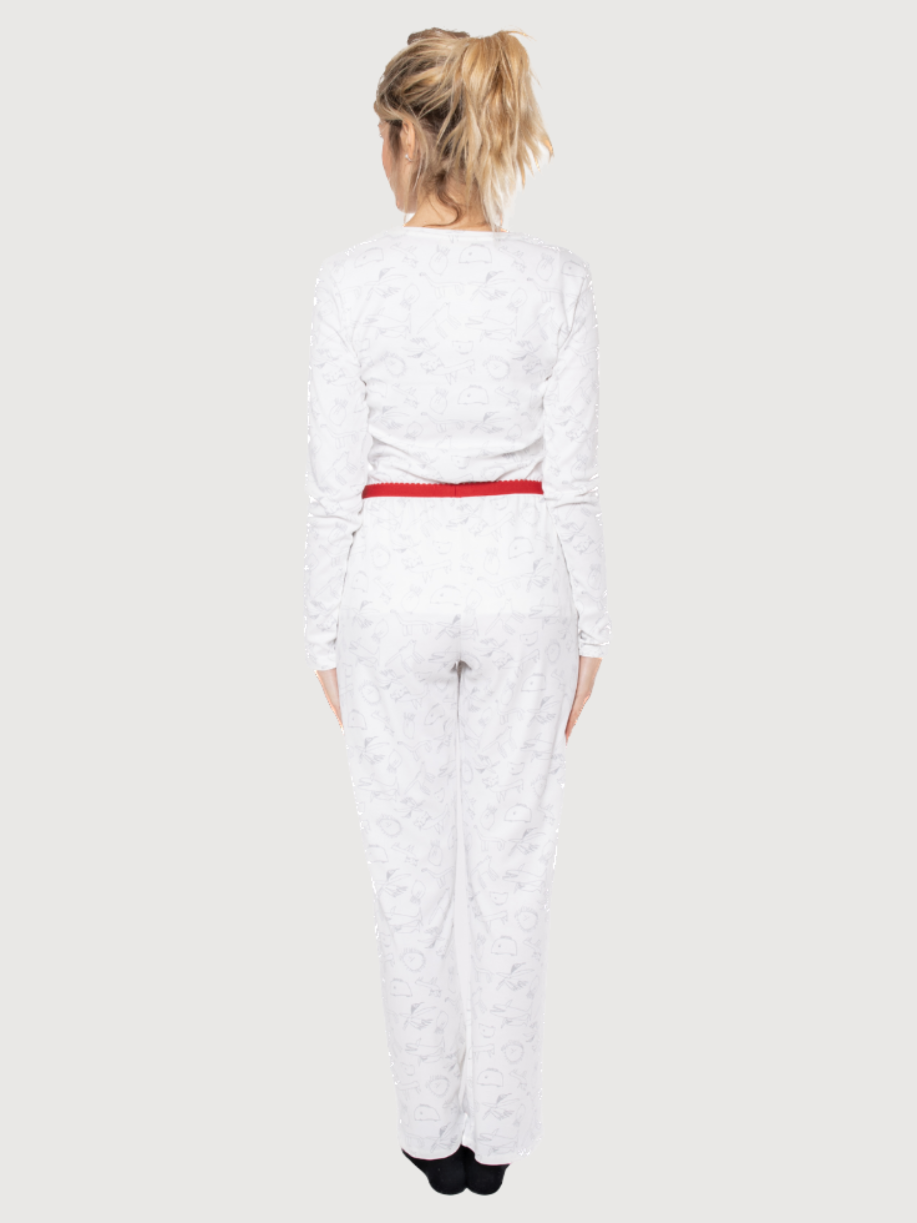 Chris Pijama Weiss Damen | Cora Happywear