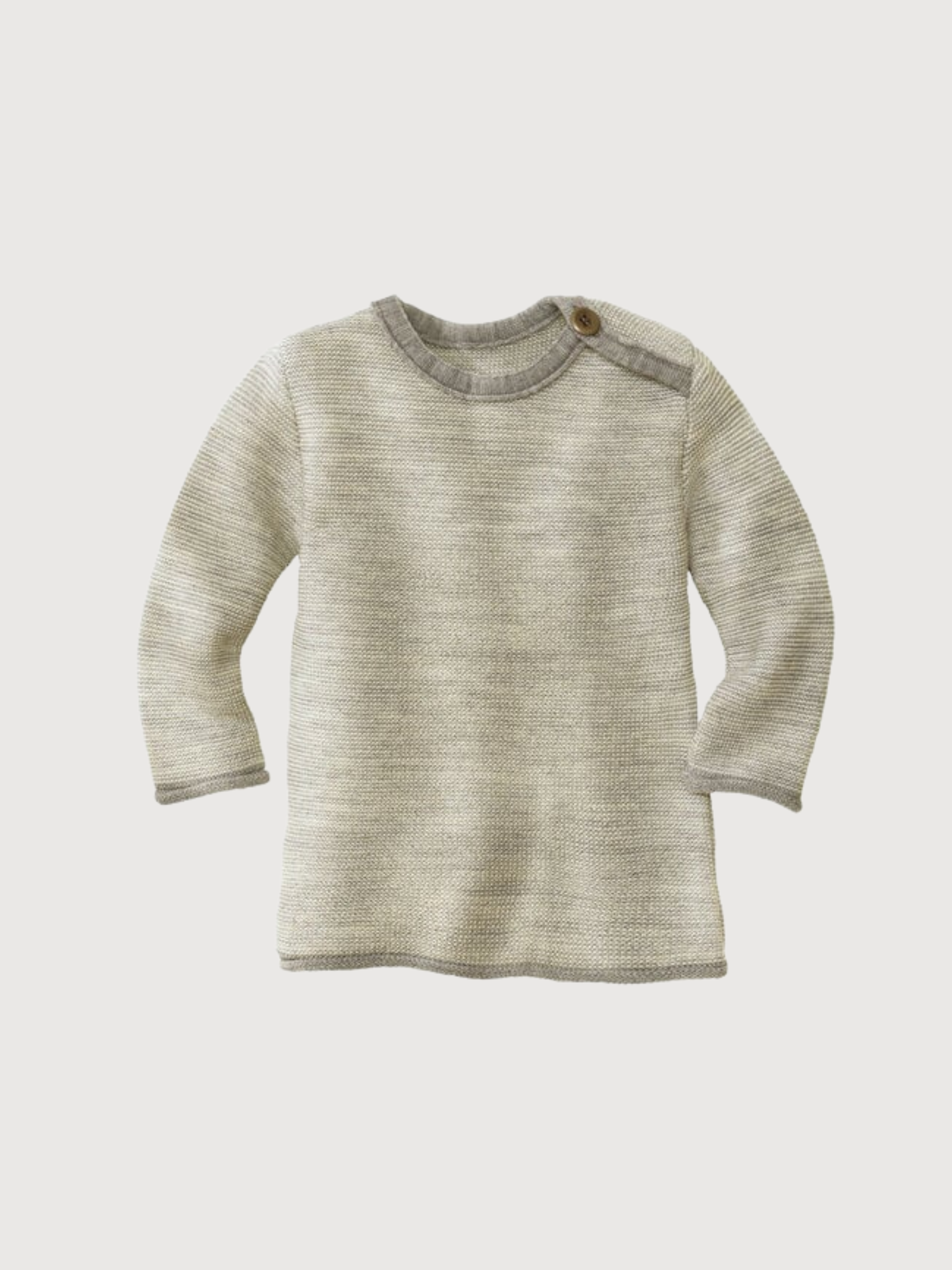 Wool Grey Melange Sweater | Disana