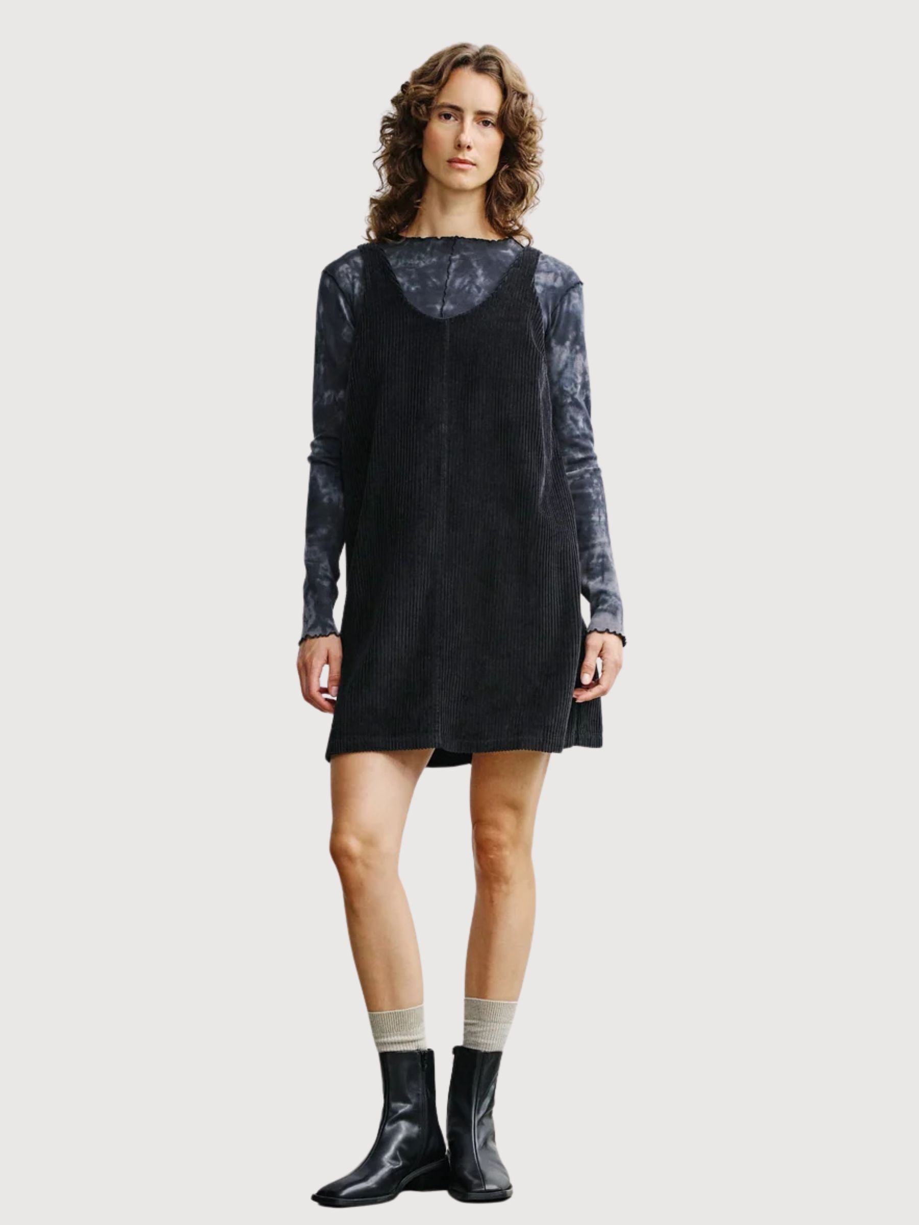 Dress Cord True Black Cotton Woman | Rotholz