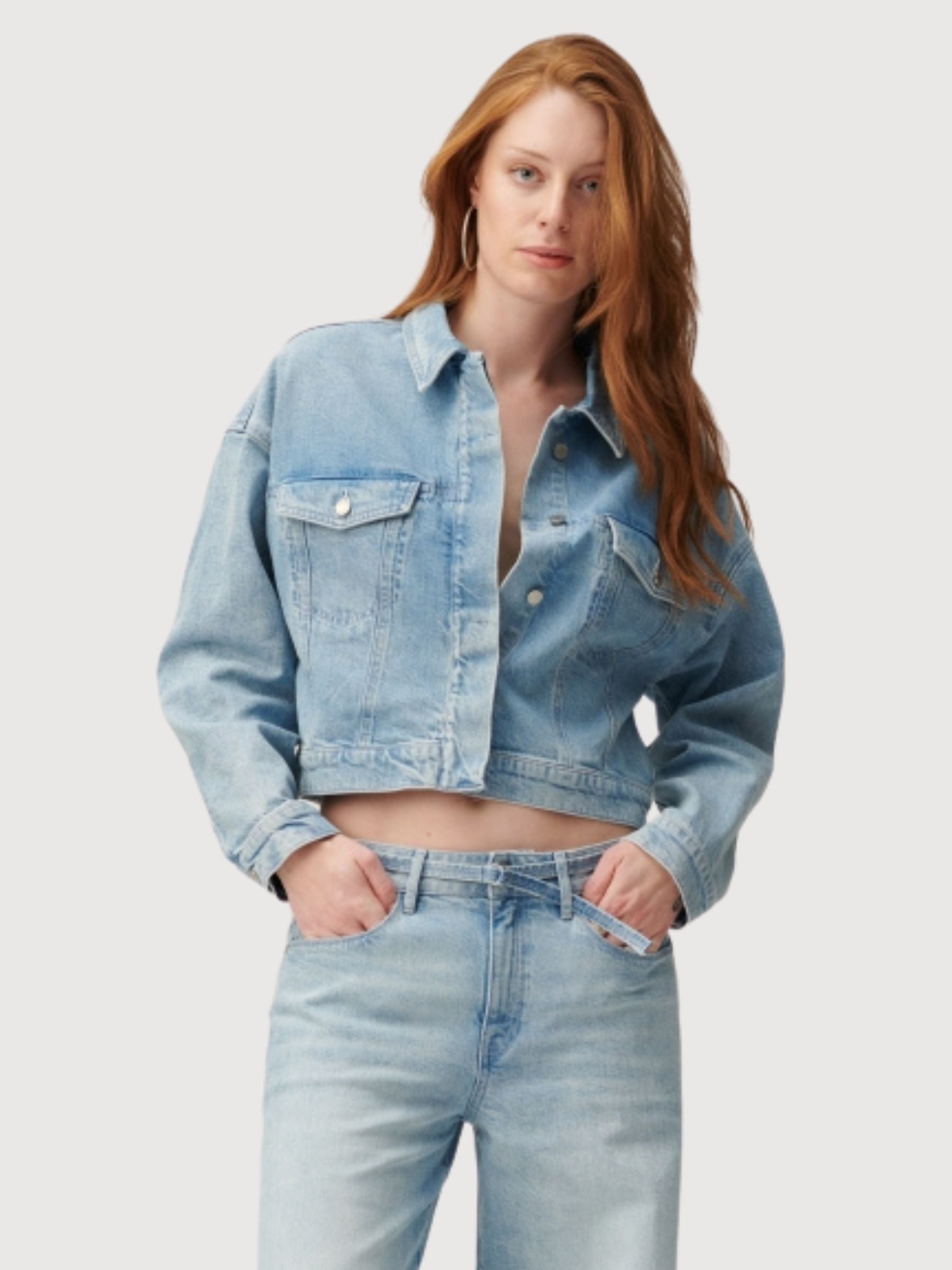 Jeansjacke Amara Hellblau Damen Bio-Baumwolle | Dawn