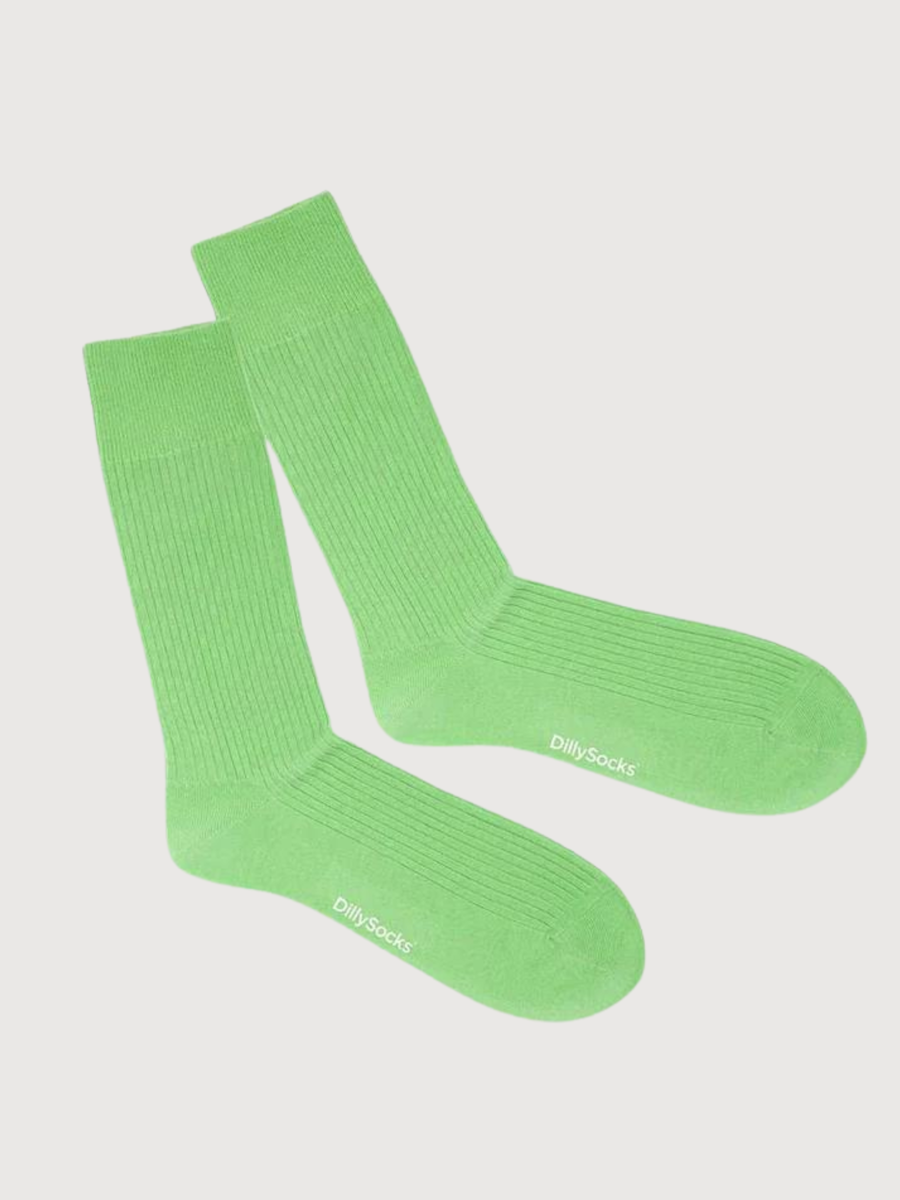 Calzini strappati in cotone organico verde pallido | DillySocks