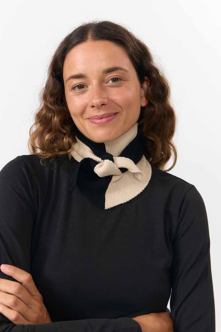 Alma Schal Bicolor Schwarz | SUITE13LAB