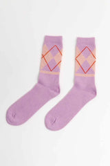 Argyle Socken Wolle Lila | SUITE13LAB