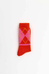 Argyle Socken Wolle Orange | SUITE13LAB