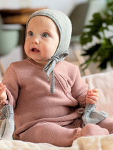 Strick Grey Baby Knitted Bonnet | Disana