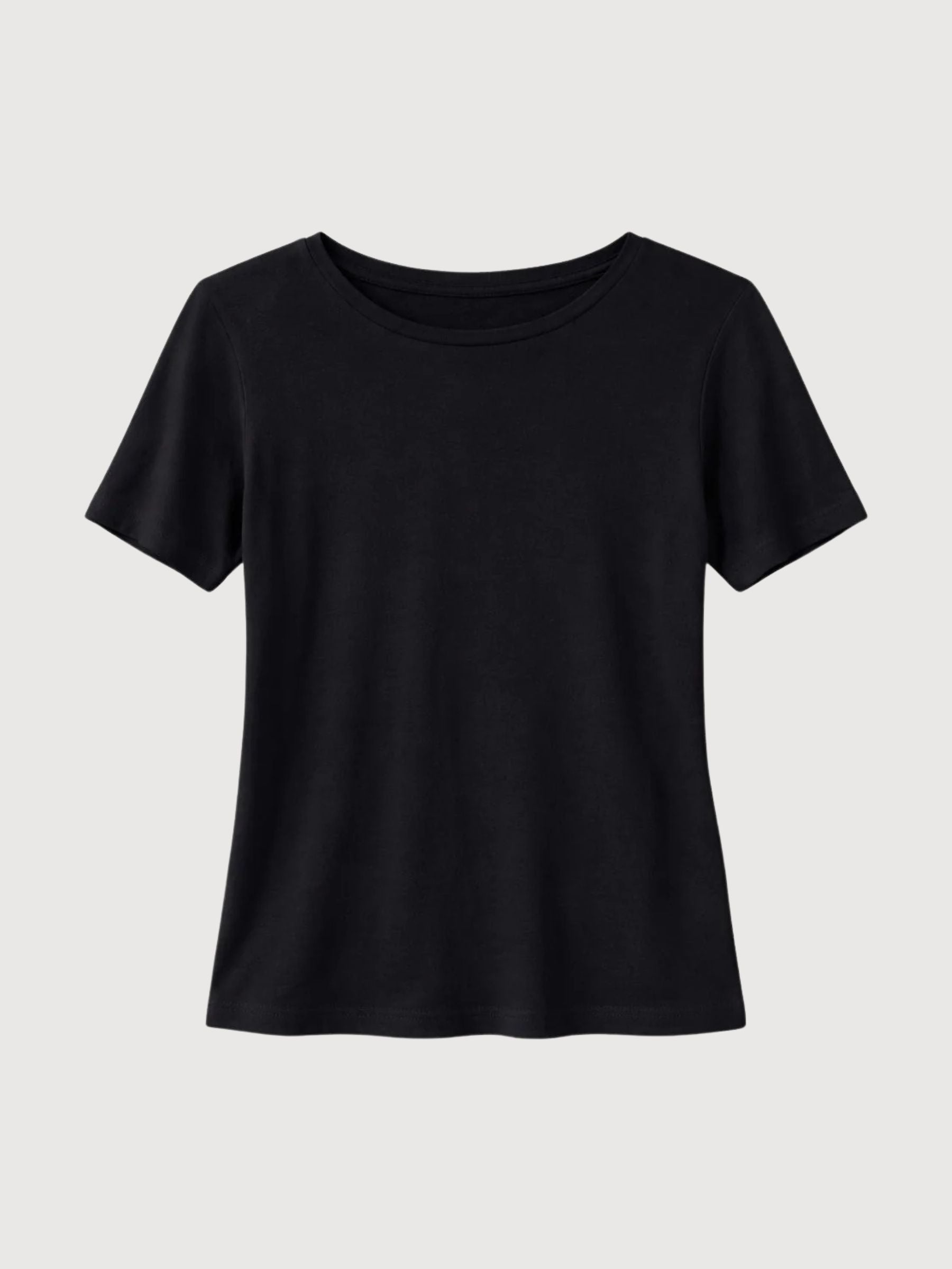 T-shirt da donna trasparente in viscosa nera | Mazine