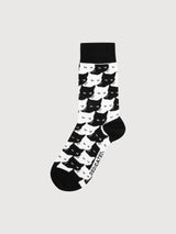 Socks Sigtuna Pepita Cats Black | Dedicated