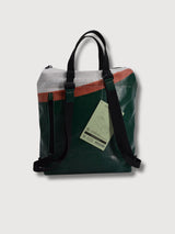Backpack F201 Pete Dark Green White Red In Used Truck Tarps | Freitag