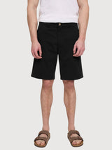 Schwarze Chino-Shorts für Herren aus Baumwolle | Mazine
