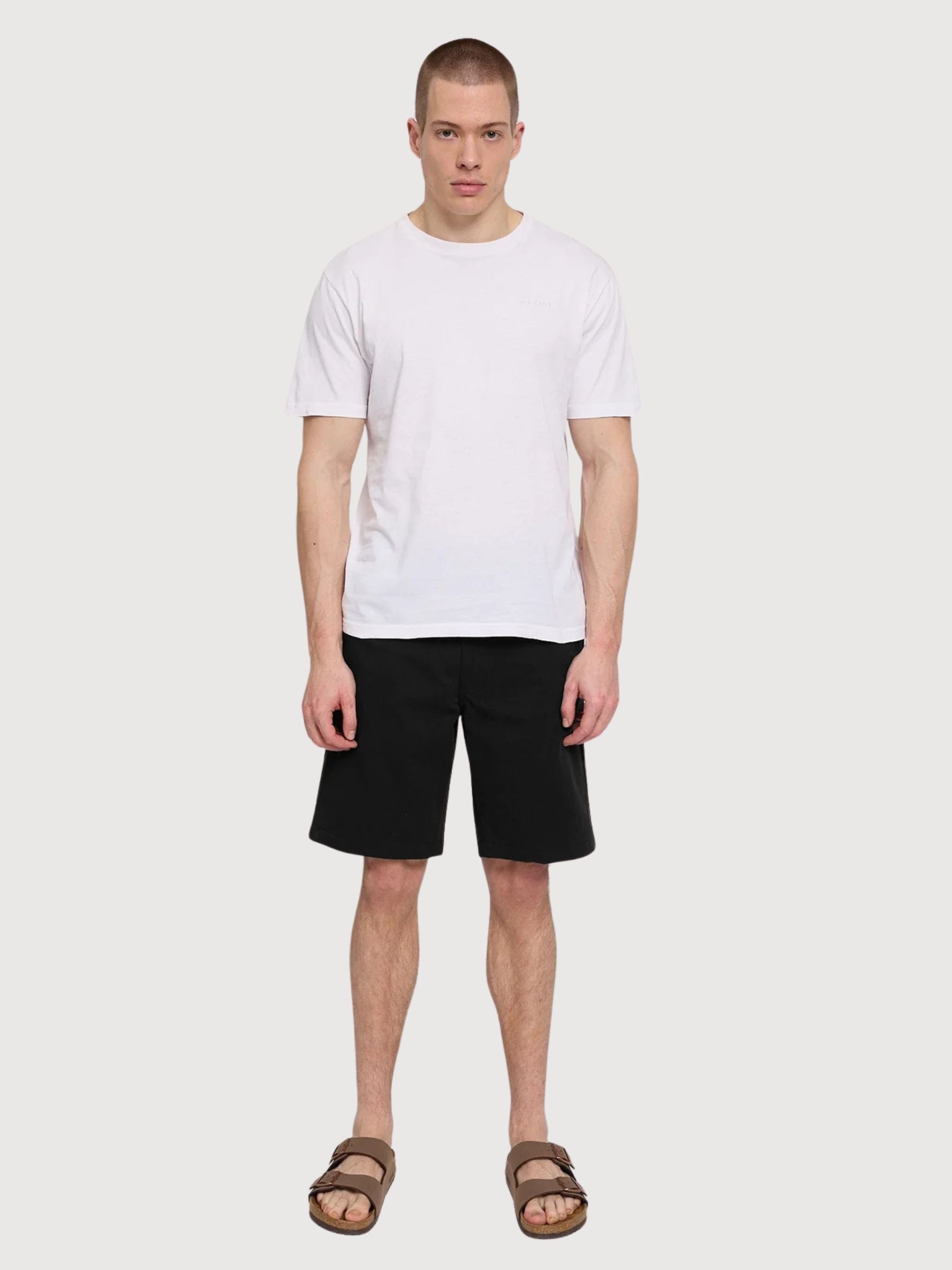 Schwarze Chino-Shorts für Herren aus Baumwolle | Mazine