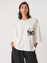 T-Shirt Hendaia White Gots Cotton Woman | Skfk
