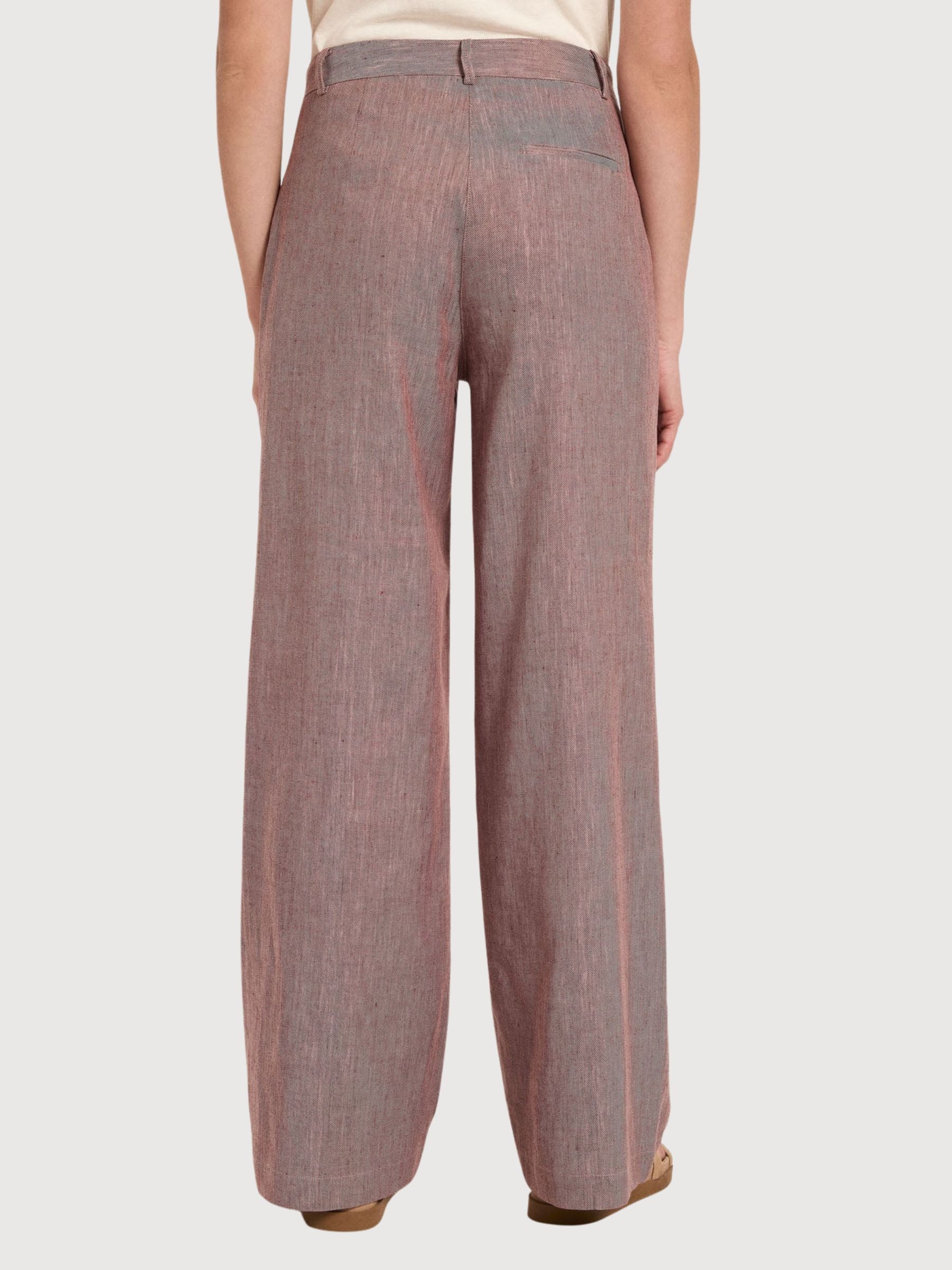 Marlenehose OCS Dark Mocca/Creme made of linen & organic cotton | Lanius