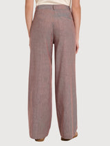 Marlenehose OCS Dark Mocca/Creme made of linen & organic cotton | Lanius