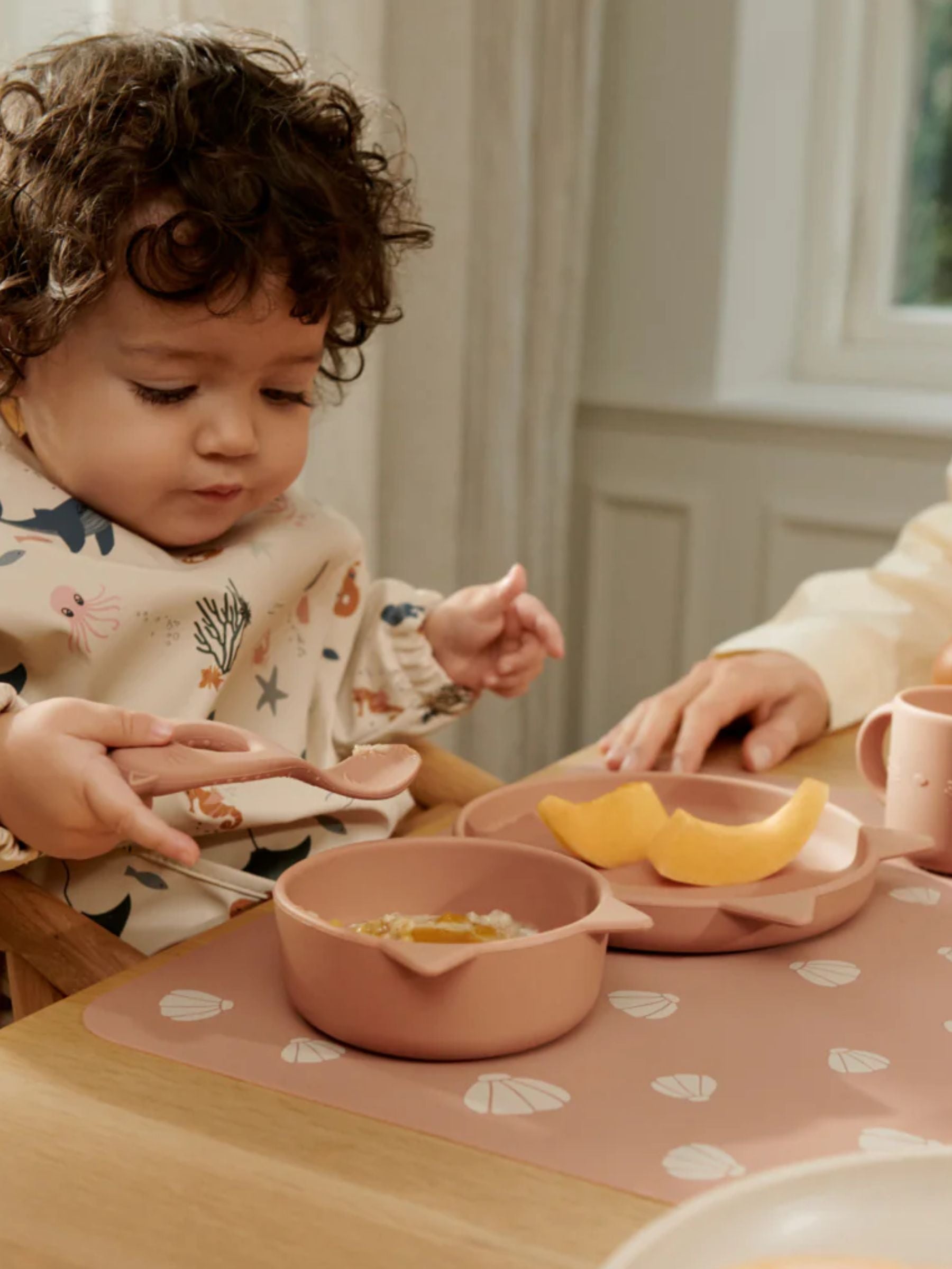  Bavaglino a Maniche Lunghe per Bambini  Sea Creature/Sandy | Liewood