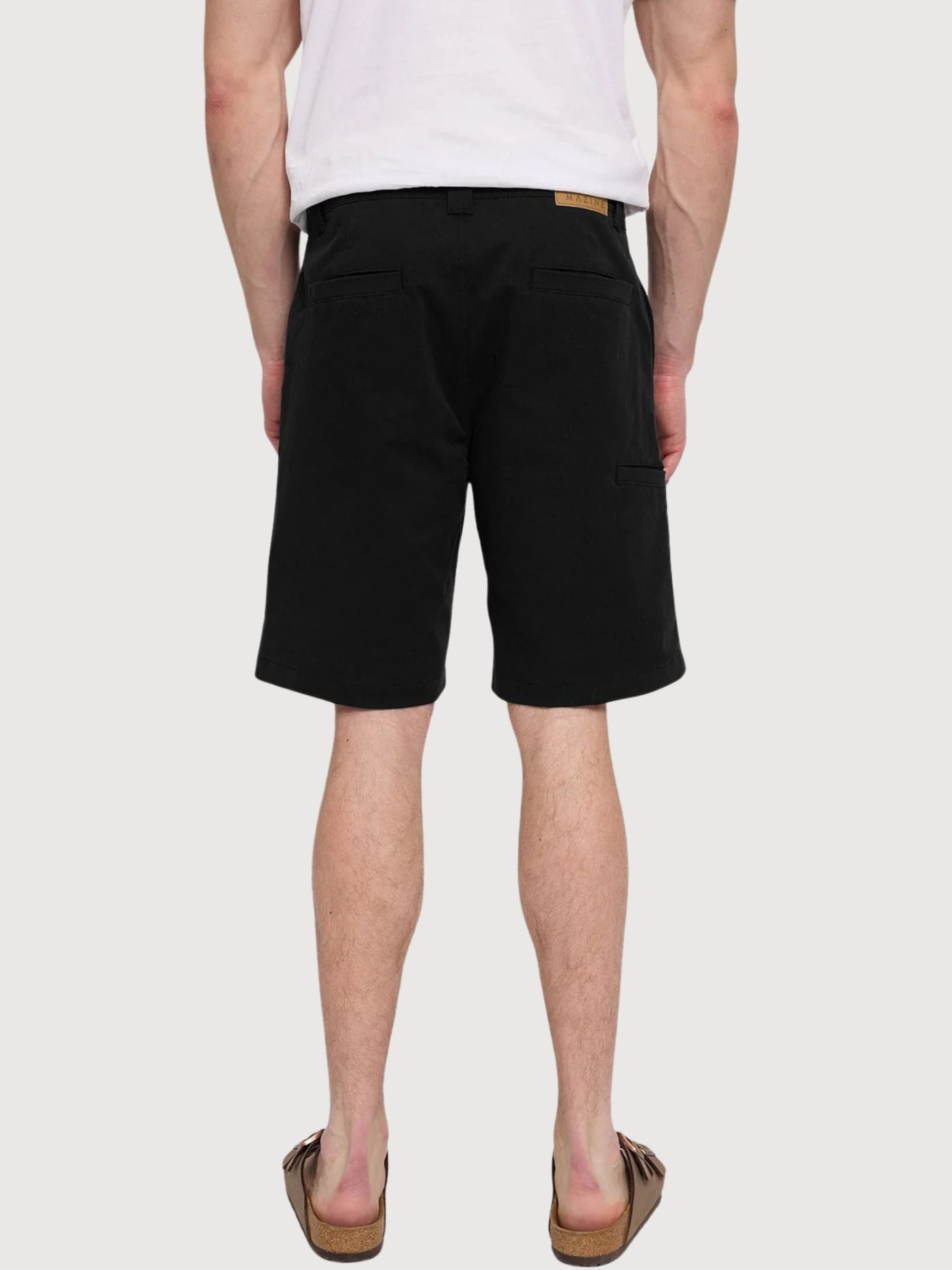 Schwarze Chino-Shorts für Herren aus Baumwolle | Mazine