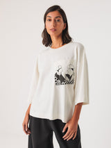 T-Shirt Hendaia White Gots Cotton Woman | Skfk
