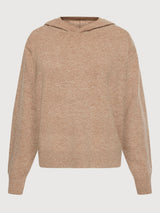 Knit Beige Woman hoodie | Knowledge Cotton Apparel