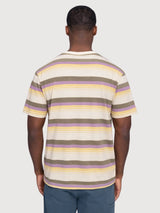 T-Shirt Bold Striped Man White/Multicolor | Mazine