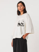 T-Shirt Hendaia White Gots Cotton Woman | Skfk