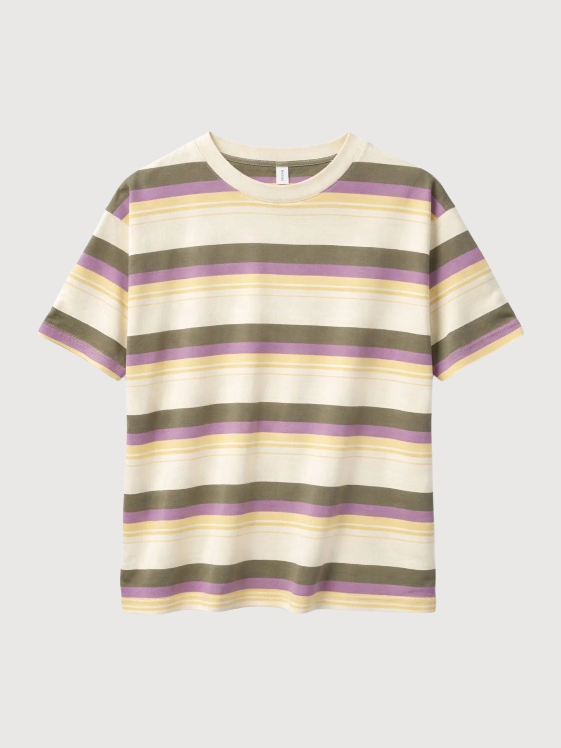 T-Shirt Bold Striped Man White/Multicolor | Mazine