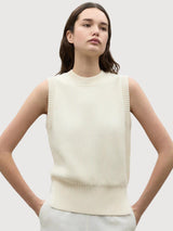 Knit Vest Hiedra White in Organic Cotton | Ecoalf