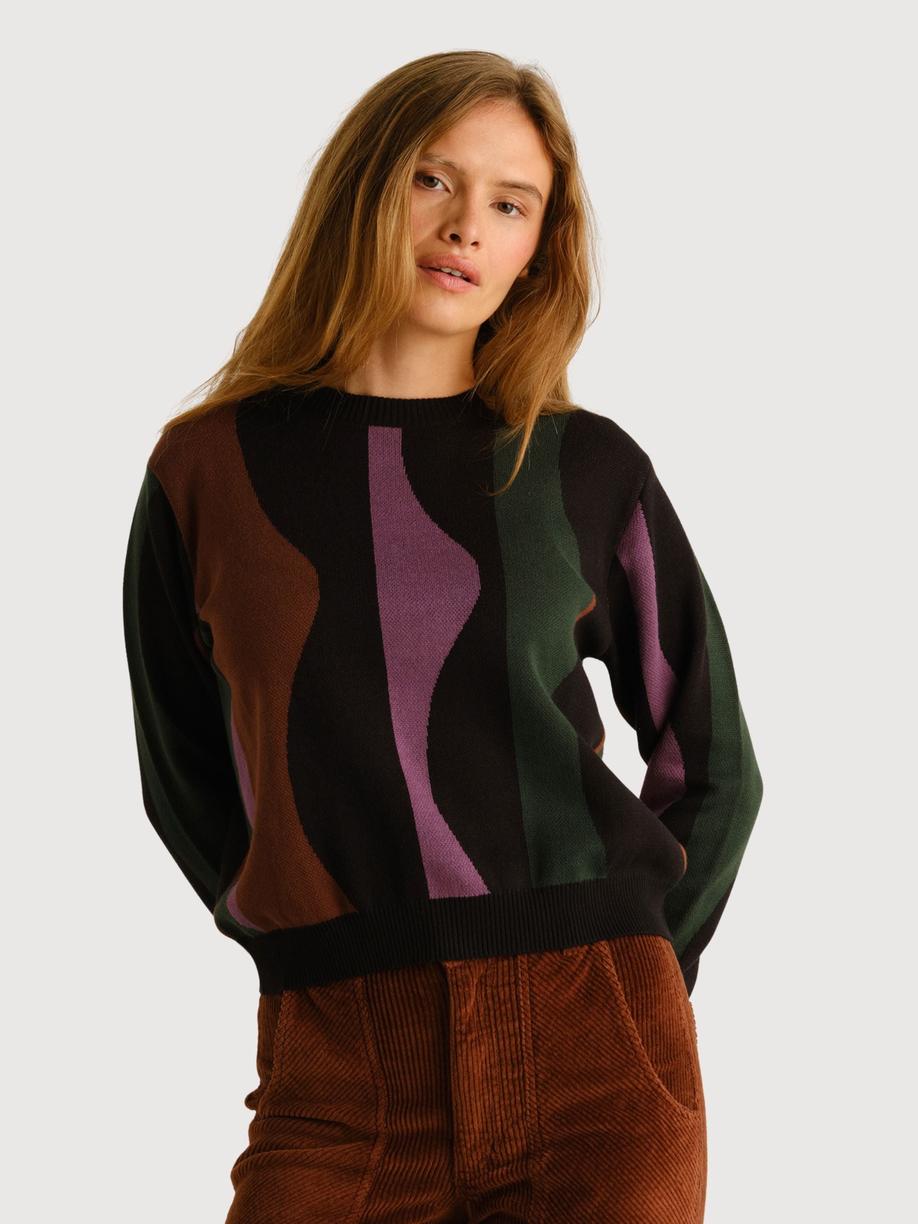 Arendal Wavy Stripe Sweater | DEDICATED
