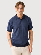 Knitted Polo Organic Cotton Night Sky | Knowledge Cotton
