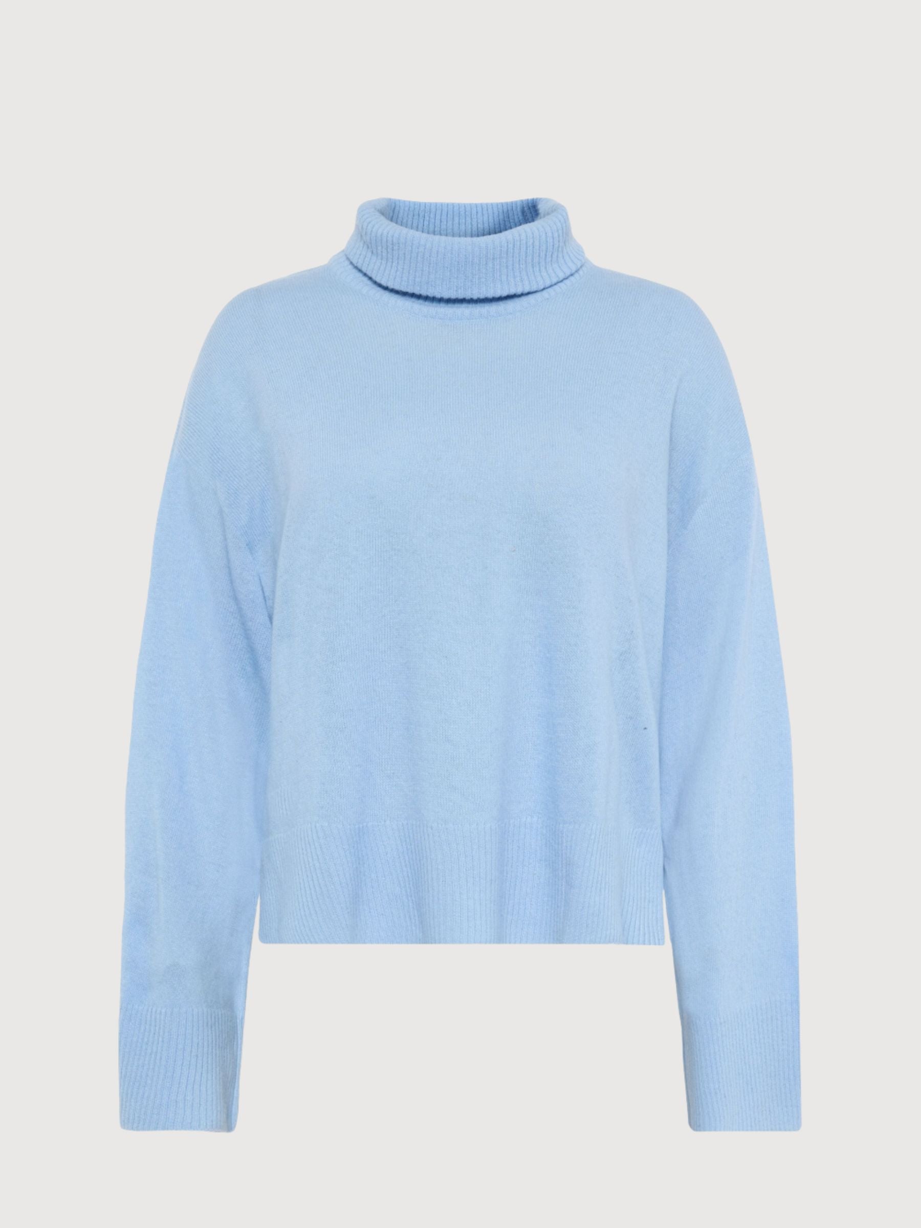 Pullover Highneck Blue | Knowledge Cotton Apparel