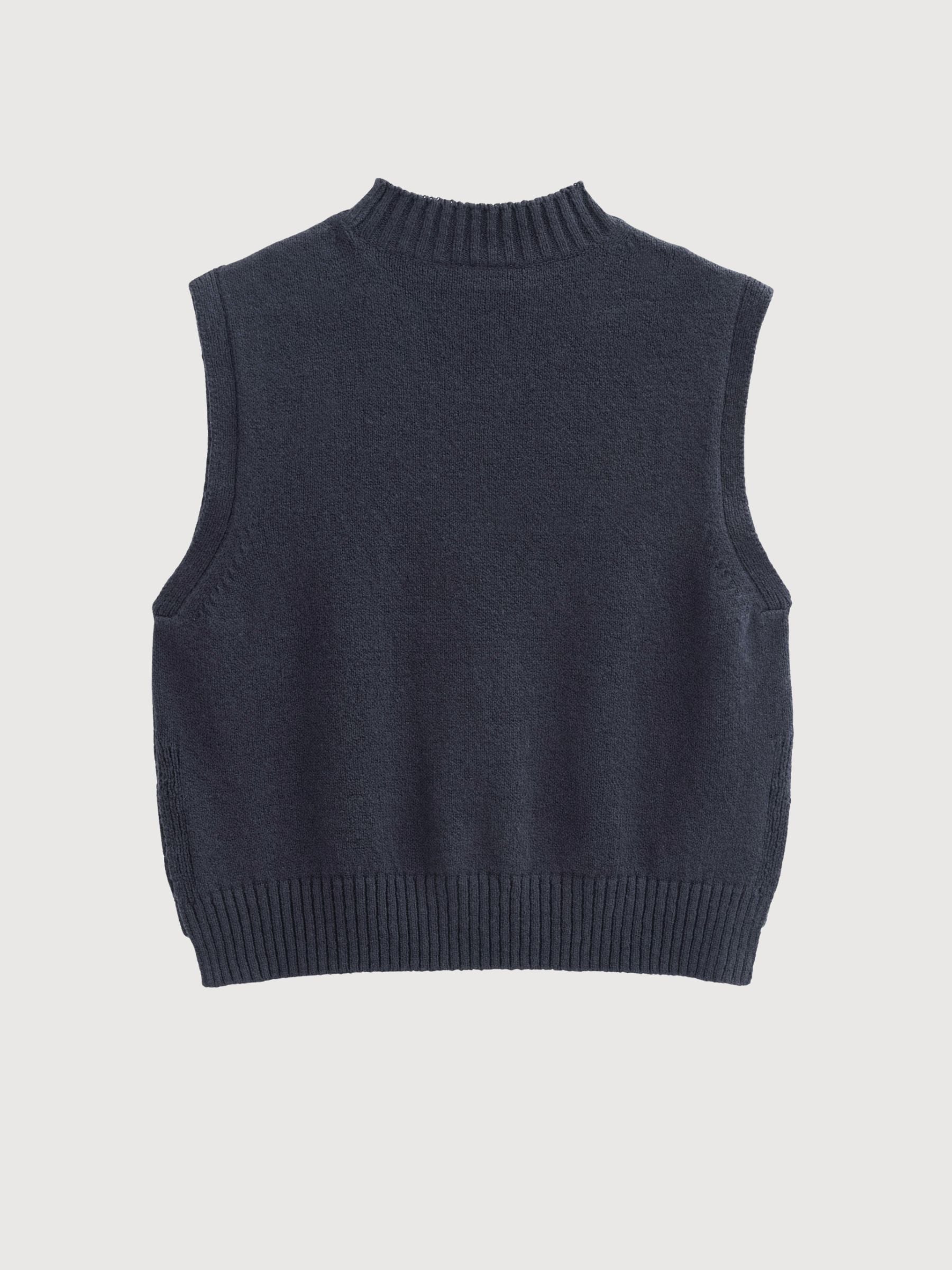 Vest Knit Dark Blue for Women | PEOPLE WEAR ORGANIC